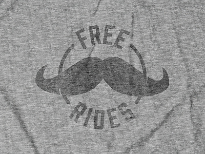 Free Rides Design for Buy Me Brunch apparel design design mustache shirt design tee design thechive