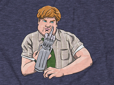 Happy Time Tommy Design for theCHIVE apparel design chris farley digital illustration shirt design tee design tommy boy