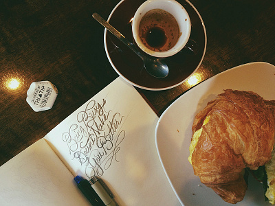 Being Busy [process] coffee lettering photography process sketch vscocam