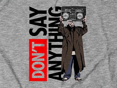DON T SAY ANYTHING Kevin Smith tee design for theCHIVE apparel design clerks design digital illustration jay and silent bob kevin smith movie shirt design silent bob tee design thechive