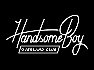 Handsome Boy Overland Club design illustrator lettering logo typography