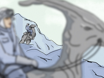 Star Wars Dinos - Ice Age Teaser dinos dinosaurs hoth illustration progress star wars teaser wip