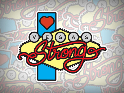 #VegasStrong Stickers charity design donation fund las vegas lettering relief sticker stickermule stickers vegasstrong