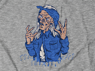 Tales from the Crip Design for theCHIVE's Halloween Collection apparel apparel design digital illustration halloween illustraion nostalgia tales from the crypt television tv show