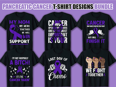 Pancreatic Cancer T-Shirt Design Bundle.