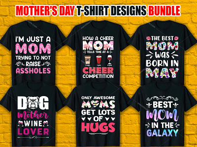 Mother's Day T-Shirt Designs Bundle.