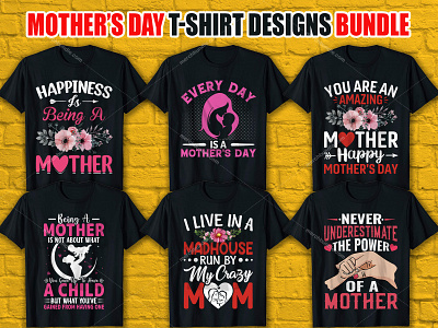 Mother's Day T-Shirt Designs Bundle.