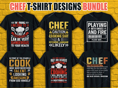 CHEF T-Shirt Designs Bundle