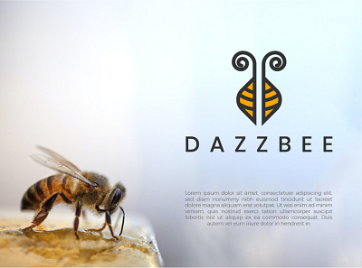 DAZZ BEE - Dazzle! branding design flat graphic design icon illustration logo minimal typography vector