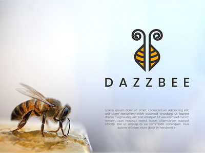 DAZZ BEE - Dazzle! branding design flat graphic design icon illustration logo minimal typography vector