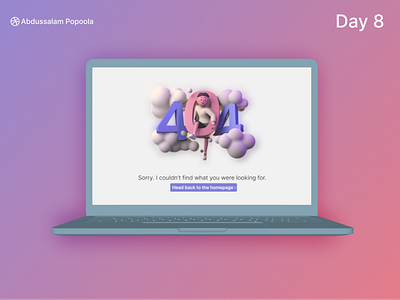 404 Page - Daily UI day 8