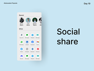 Social Share Page - daily UI