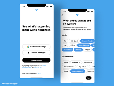 Twitter Sign-Up Page (re)design dailyui design onboarding process twitter sign up ui ui design ux visual design
