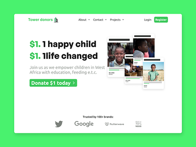 Charity Website hero section dailyui design hero section ui design visual design web design