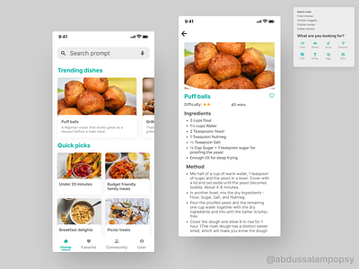 Recipe app dailyui design recipe app ui ui design uiux ux visual design