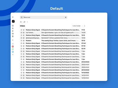 Email Client Design dailyui email client ui design visual design