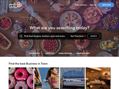 Yelp Homepage Redesign