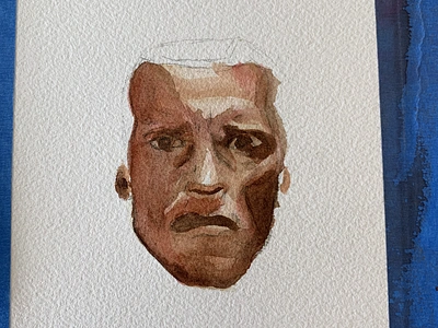 Portrait 1 arnold schwarzenegger artwork illustration paintings portrait portrait art skin tone watercolor watercolor painting watercolor portrait wip