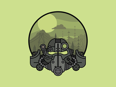Fallout Power Armor armor fallout green power wasteland
