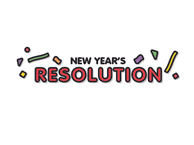 Resolution confetti new resolution year years