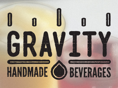 Gravity Logo beverages drinks handmade logo