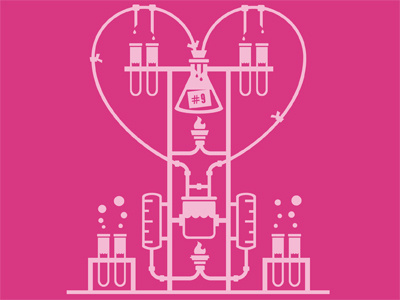Love Potion #9 chemistry heart pink potion valentines