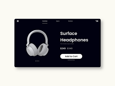 Surface Headphones Product Page