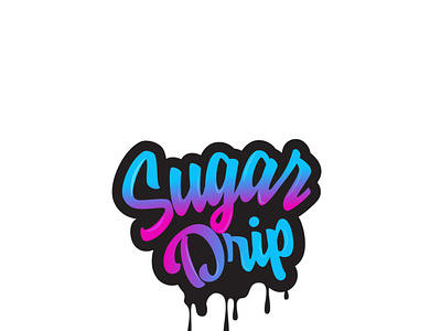 sugar drip logo a monogram dripping logo graphic design logo logo design typography logo