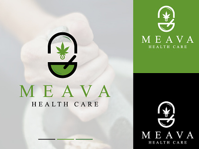 Herbal logo design brand identity branding cbd logo graphic design herbal logo logo logo design medical logo mostaq418