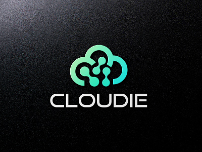 Cloudie logo design a monogram brand identity cloud logo graphic design hosting logo logo logo design mostaq418