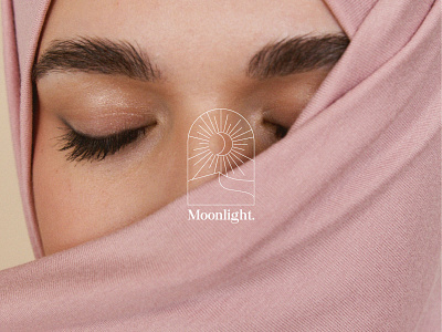 Moonlight Hijab Logo brand branding design fashion flat icon logo logodesign minimal visualidentity