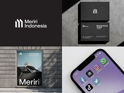 Meriri | Visual Identity apps architect brand branding building design flat graphic design icon logo logodesign minimal mockup platform vector visualidentity