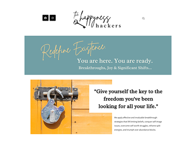 Happyness Hackers Homepage branding design elementor elementor templates graphic design lifecoach lifestyle lifestyle brand logo web webdesign website website design wordpress wordpress design