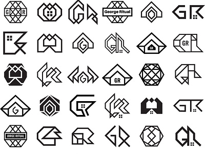 Monogram Logos by Hamza Javid on Dribbble