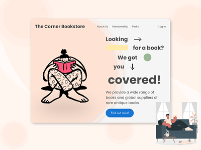 The Corner Bookstore Landing Page