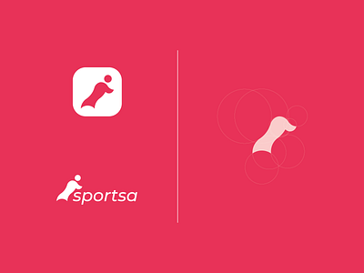 "Sportsa" Company Logo and App Icon 2021trend app icon app logo brand brandidentity businesslogo flatlogo goldenratio goldenratiologo logo logo design logo specialist logodesigner logos minimallogo simplelogo sports logo sportsa logo sportswear