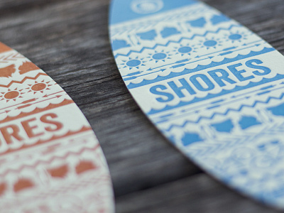 Shores Camp - Letterpressed Surfboards camp graphic illustration letterpress surfboard