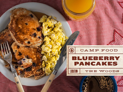 Camp Food Photos - Blueberry Pancakes