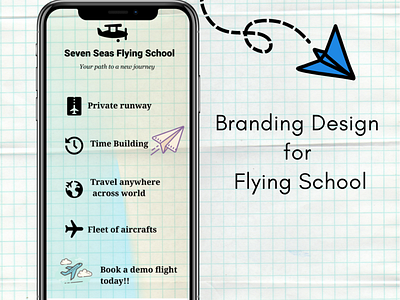 Flying School Branding Design branding design illustration ui ux