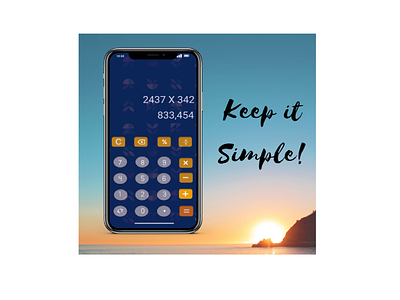 Simplistic calculator design app branding design icon illustration ui ux