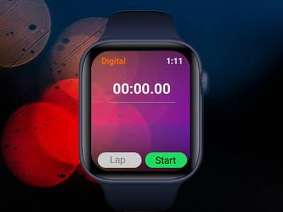Apple watch design for - Stop Watch app design ui ux