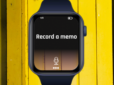 Voice recorder app design - Apple watch app branding design icon illustration logo ui ux