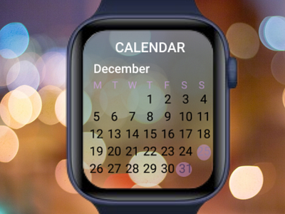 Calendar app design for Apple Watch app apple applewatch branding design icon illustration logo typography ui ux vector