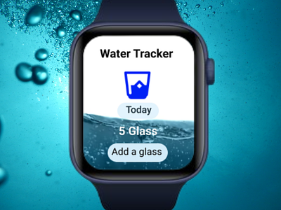 Water tracker app design for Apple watch animation app apple applewatch branding design icon illustration logo ui ux