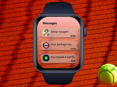 Messages app design for Apple watch 3d animation app branding design icon illustration logo motion graphics ui ux