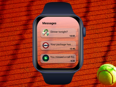 Messages app design for Apple watch