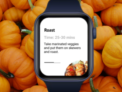 Recipe app design for smart watch (3) by aashi on Dribbble