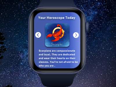 Horoscope app design for watch app branding design illustration ui ux