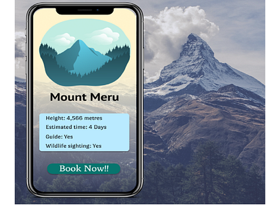 Trekking app design app branding design illustration ui ux