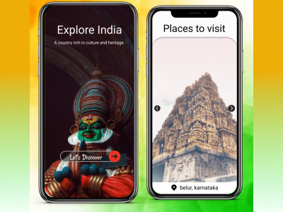 Explore India App Design app branding design illustration ui ux